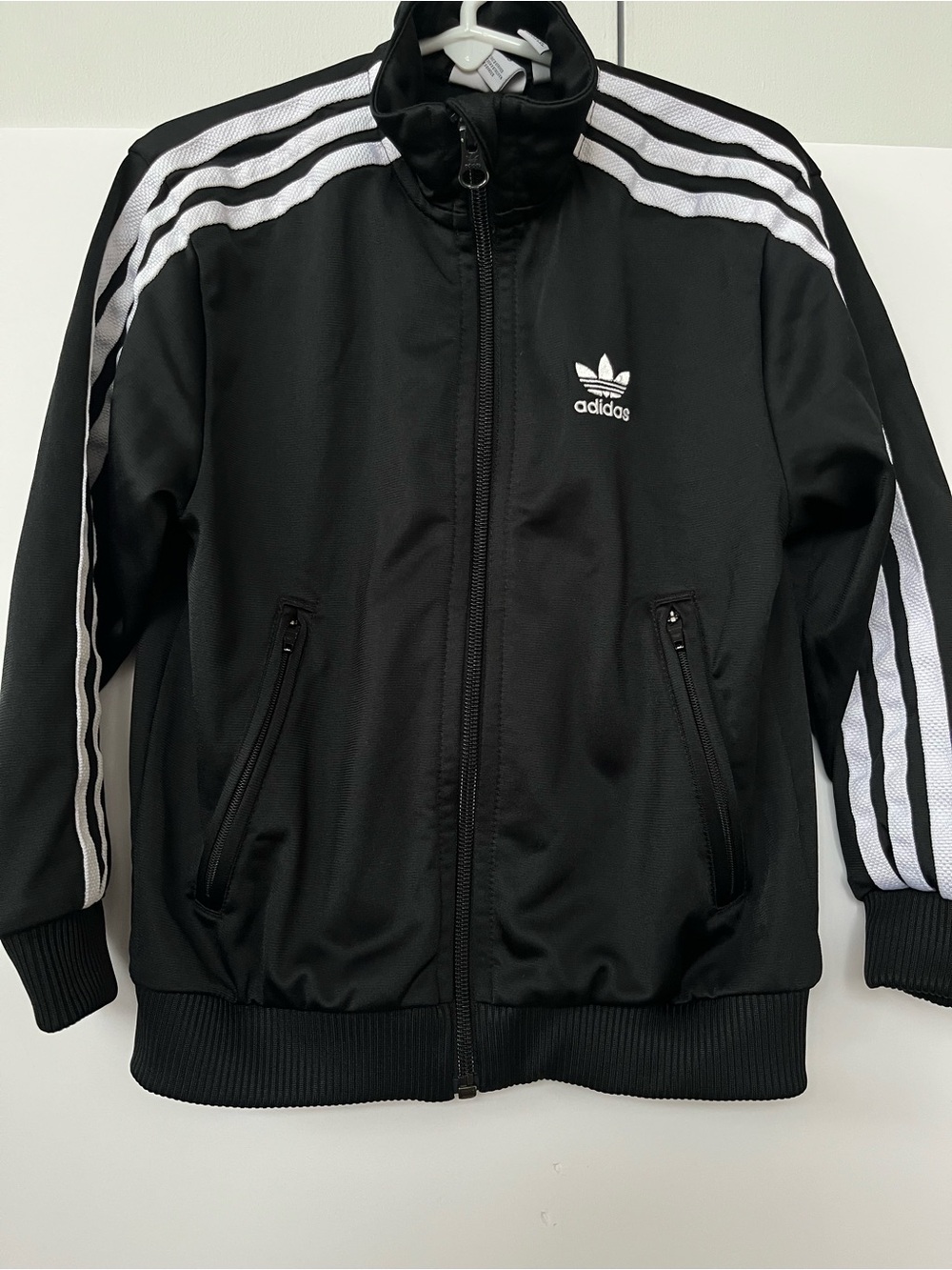 Adidas OriginalsBoys Firebird Track Jacket Size 5-6 Black and white Fall Outdoor